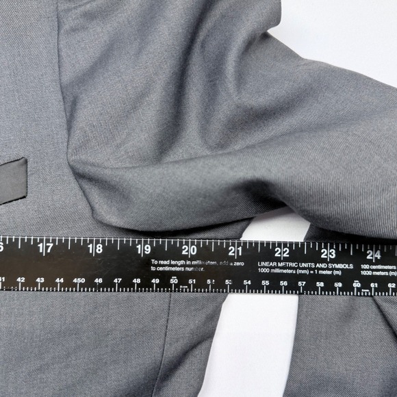 Men's Grey Shawl Collar Tuxedo Blazer Suit Jacket Size L - Picture 8 of 10